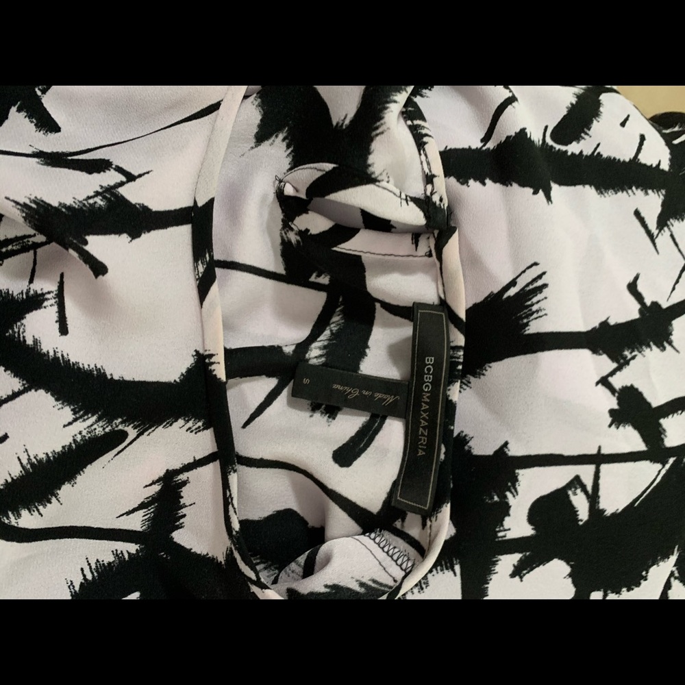 BCBGMaxAzria Black and White Midi Dress - Picture 5 of 8